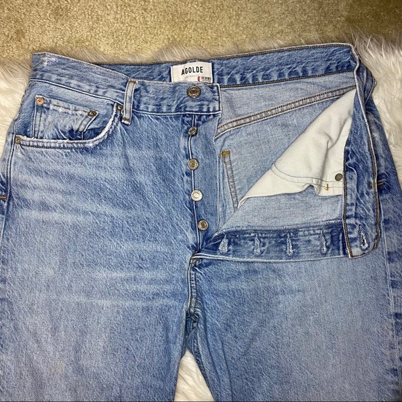 Agolde Riley High Rise Crop in “Blur” - Picture 12 of 16